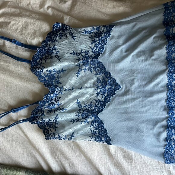 Wacoal babydoll negligee / Lace Slip Dress / CHEMISE in S - Picture 5 of 6